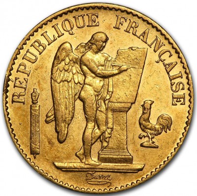 Goldmünze 20 Francs Genius