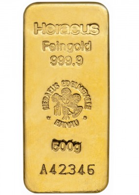 Goldbarren 500 g zur Lagerung