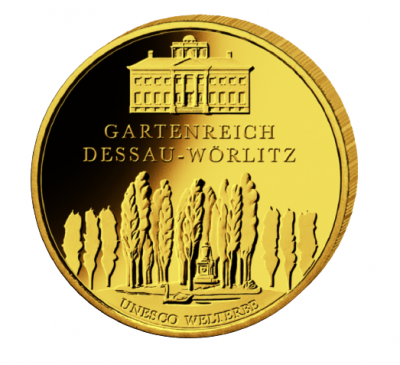 Goldmünze 100 Euro Dessau-Wörlitz 2013 1/2 Unze