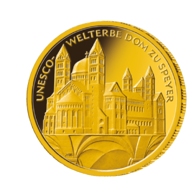 Goldmünze 100 Euro Dom zu Speyer 2019 1/2 Unze