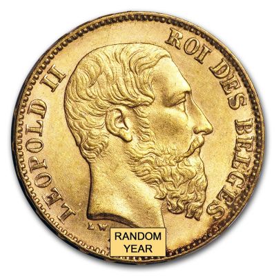 Goldmünze 20 Franc Leopold Belgien