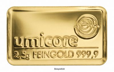 Goldbarren 2,5 Gramm Feingold LBMA-zertifiziert