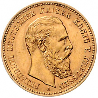 Goldmünze 10 Mark Friedrich III. Jäger 247