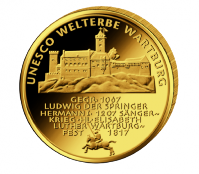 Goldmünze 100 Euro Wartburg 2011 1/2 Unze