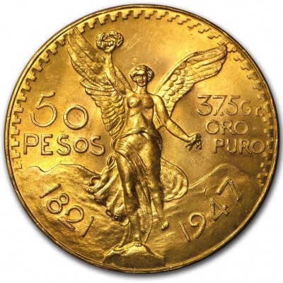 Goldmünze 50 Peso Mexico