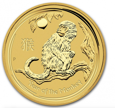 Goldmünze Jahr des Affen 1 Unze Lunar II 2016